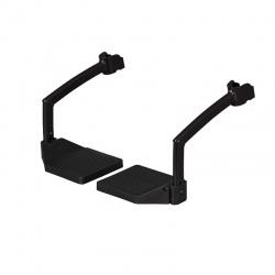Rollz Motion Adjustable Footrest Set (Matte Black)